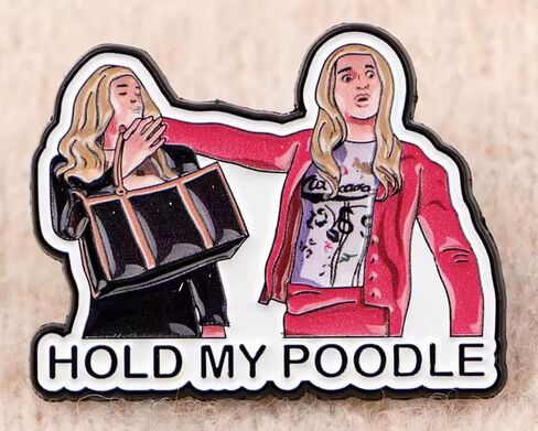 فيلم كوميدي مضحك من Hold My Poodle White Chicks مقاس 1.4 بوصة شارة دبوس من المينا in Kuwait