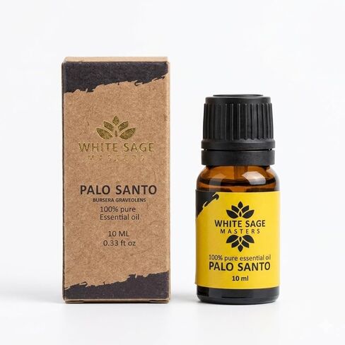 Palo Santo Essential Oil – Sustainably Sourced in Peru – Pure Aromatherapy Oil for Relaxation, Smudging, Cleansing – 10ml Dropper Bottle in Saudi Arabia