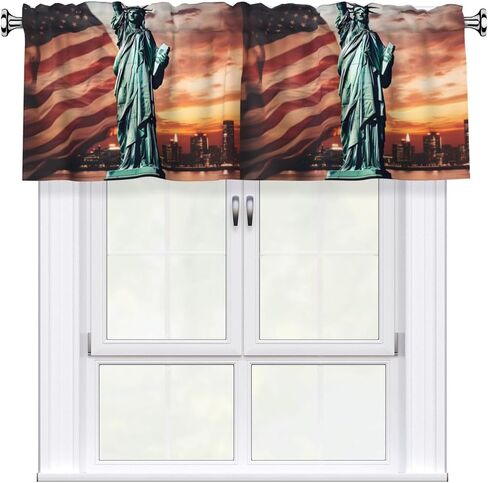 Short Rod Pocket Curtain Valance,Yellow Blue Flower Window Treatment Decor Curtains for Kitchen Living Room, Bedroom, 1 Panel, 54" W x 18" L in Saudi Arabia