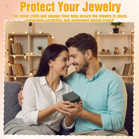 100pcs Jewelry Ring Gift Box 2''x 2''x1''Cardboard Earring Ring Boxes Small Black Gift Box with Velvet &Sponge Liner Jewelry Gifts Boxes Pendant Case Bulk for Necklace Bracelet Earring Display Wedding in Saudi Arabia