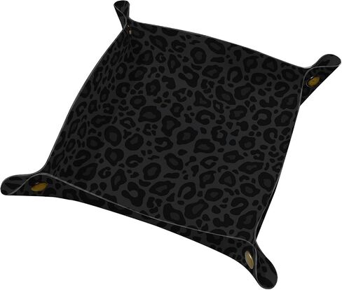 PU Leather Jewelry Valet Tray, Portable Catchall Tray for Keys, Wallet, Watch, Travel Organizer for Nightstand Desk Entryway Home Decor Gift for Women Men Classic Checkerboard in Saudi Arabia