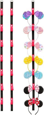2Pcs Mouse Ears Headband Holder, Hanging Wall Display Decor Bow Headpiece Hair Accessories Hanger Organizer in Saudi Arabia