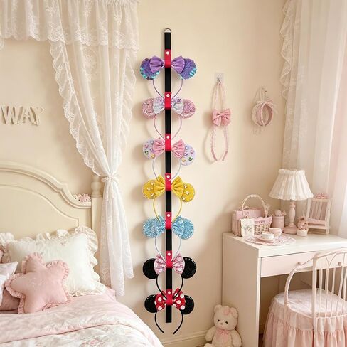 2Pcs Mouse Ears Headband Holder, Hanging Wall Display Decor Bow Headpiece Hair Accessories Hanger Organizer in Saudi Arabia