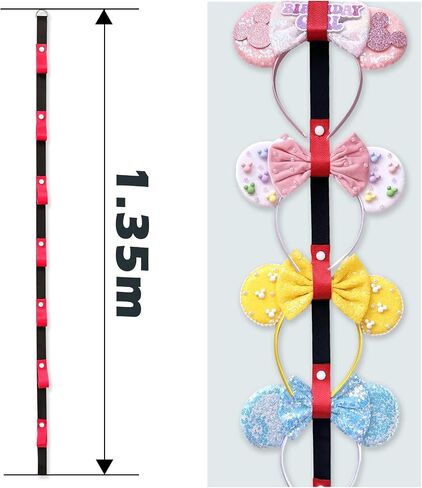 2Pcs Mouse Ears Headband Holder, Hanging Wall Display Decor Bow Headpiece Hair Accessories Hanger Organizer in Saudi Arabia
