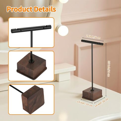KUKUVR T Bar Earrings Stud Display Stand for Selling Show, Jewelry Dangle Eearrings Holder Case for Vendors Retail Photography (Black) in Saudi Arabia
