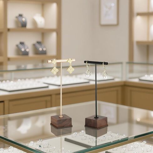 KUKUVR T Bar Earrings Stud Display Stand for Selling Show, Jewelry Dangle Eearrings Holder Case for Vendors Retail Photography (Black) in Saudi Arabia