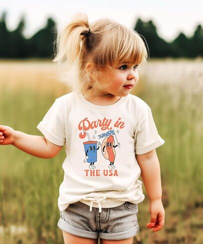 Party in The USA Funny Hotdog & Soda 4th of July Shirts for Kids & Adults in Kuwait
