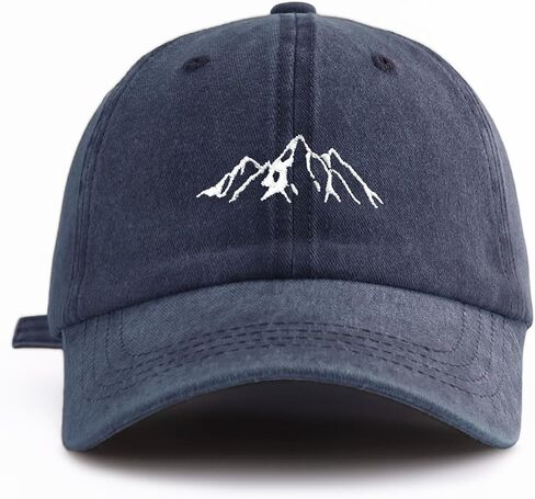 Mountain Embroidered Washed Baseball Cap Adjustable Vintage Dad Hat Casual Outdoor Cap for Men Women in Kuwait