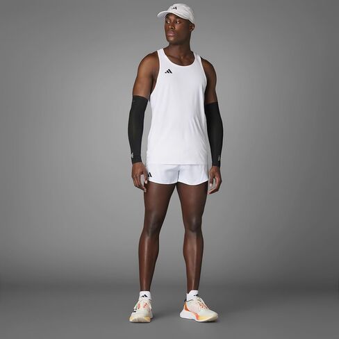 قميص الجري Adizero Essentials للرجال من أديداس مقاس M باللون الأبيض in Kuwait