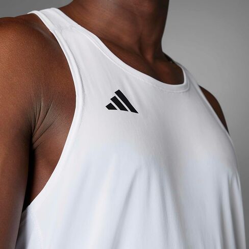 قميص الجري Adizero Essentials للرجال من أديداس مقاس M باللون الأبيض in Kuwait
