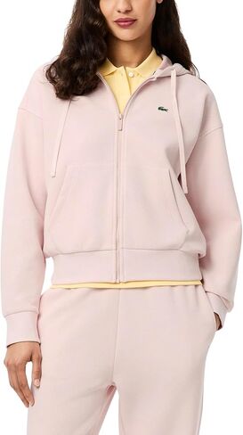 سويت شيرت نسائي بغطاء للرأس بسحاب مزدوج الوجه من Lacoste in Kuwait