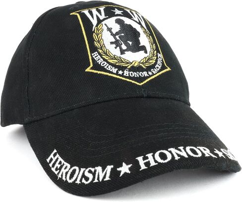 قبعة بيسبول منظمة مطرزة من Armycrew Wounded Warrior Heroism Honor Sacrifice in Kuwait