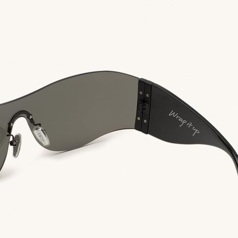 DEZI Women's Oversized Rimless Sunglasses - Wrap It Up in Kuwait