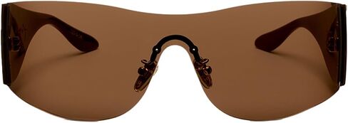DEZI Women's Oversized Rimless Sunglasses - Wrap It Up in Kuwait