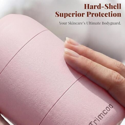 Travel Toiletry Jar Set - 6Pcs Leakproof Travle Containers Includes 4x30ml, 2x60ml & 10xMagnetic Labels, Pink in Saudi Arabia