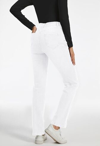 Metietila Womens Classic Jeans Straight Leg Stretchy Denim Pants | Mid Rise,Casual in Saudi Arabia