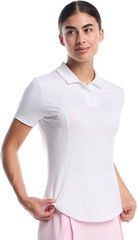 Callaway Women's SMU Short-Sleeve Polo Shirt with Self Collar and Solid Color in Kuwait