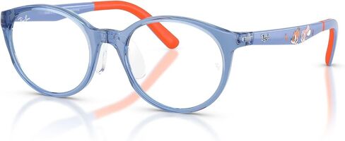 Ray-Ban RY1625D Prescription Eyewear Frames, Transparent Blue/Demo Lens, 47 mm in Kuwait