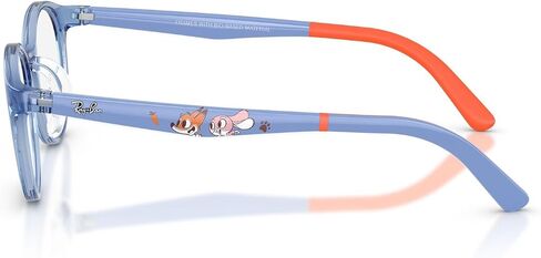 Ray-Ban RY1625D Prescription Eyewear Frames, Transparent Blue/Demo Lens, 47 mm in Kuwait