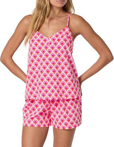 طقم بيجامة للسيدات من Trina Turk x Bed Head PJs بدون أكمام وسروال قصير - طقم بيجامة للنوم والصالة من القطن العضوي الناعم in Kuwait