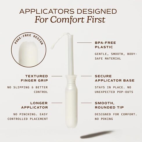 August Regular & Super Tampons - 16-Pack (8 + 8) 100% Organic Cotton Tampons for Women, Non-Toxic, Fragrance-Free, and Hypoallergenic with Long Applicators in Saudi Arabia