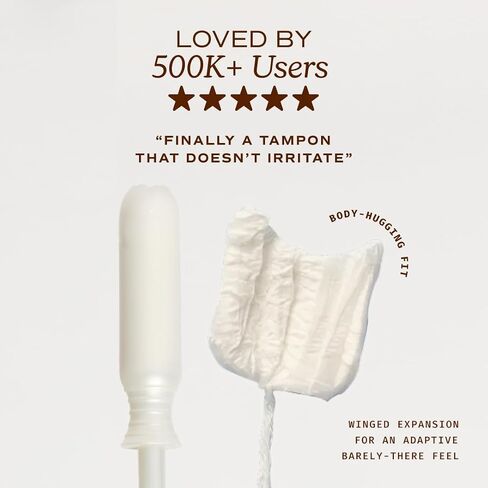 August Regular & Super Tampons - 16-Pack (8 + 8) 100% Organic Cotton Tampons for Women, Non-Toxic, Fragrance-Free, and Hypoallergenic with Long Applicators in Saudi Arabia