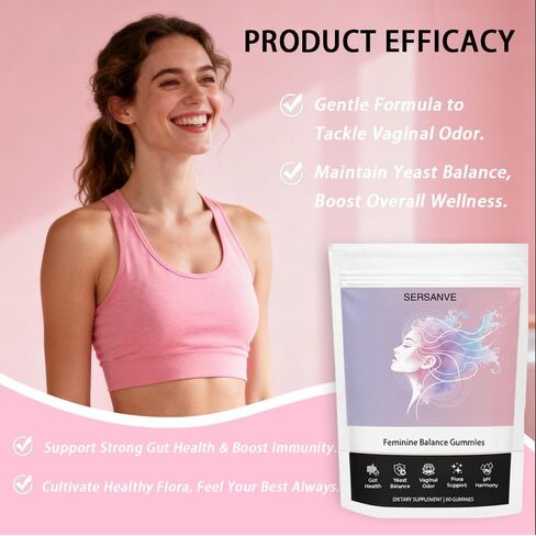 Feminine Balance Gummies for Women | Premium Feminine Balance Gummies, Hawaiian Pineapple for pH Balance, Healthy Odor & Immune Support | Daily Feminine Gummies for Vaginal & Gut Health, 60 Count in Saudi Arabia