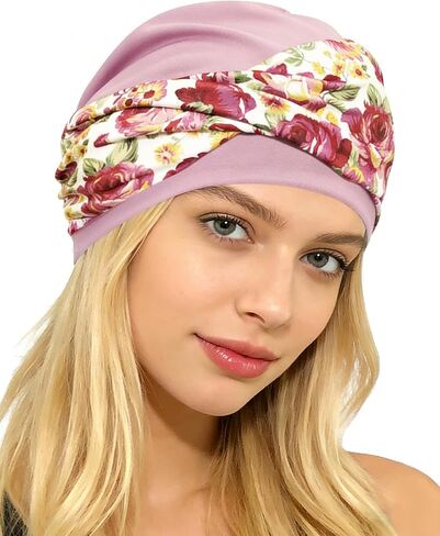 Chemo Headwear for Women Knot Beanies with Stretch Elastic Turbans Soft Cancer Hats Head Coverings Scarf Headwraps in Saudi Arabia