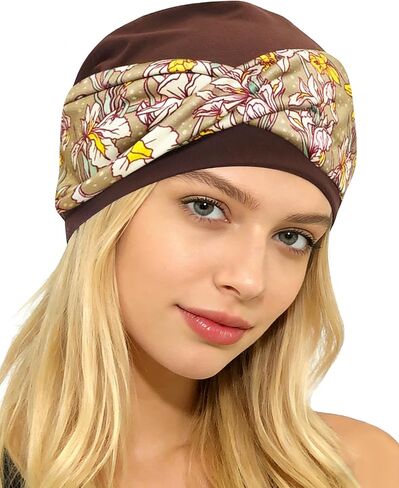 Chemo Headwear for Women Knot Beanies with Stretch Elastic Turbans Soft Cancer Hats Head Coverings Scarf Headwraps in Saudi Arabia