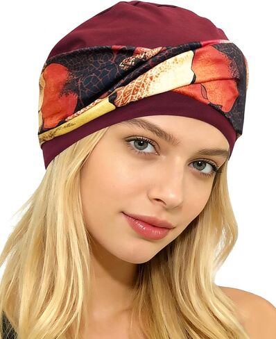 Chemo Headwear for Women Knot Beanies with Stretch Elastic Turbans Soft Cancer Hats Head Coverings Scarf Headwraps in Saudi Arabia