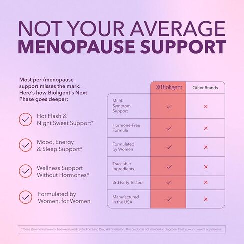 Menopause Supplements for Women, Hot Flash, Sleep, Mood & Focus Support, Hormone-Free with Maca, Ginseng, Chamomile & Saffron, Non-GMO, 60 Capsules, 30 Day Supply in Saudi Arabia