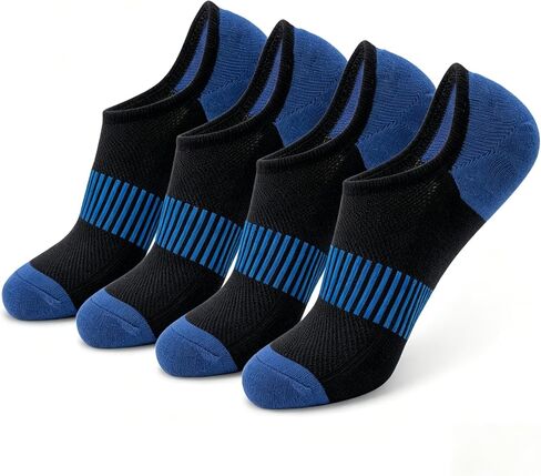4 Pairs Unisex Low Cut Athletic Socks, Arch Support Breathable Mesh Invisible Sports Socks in Kuwait