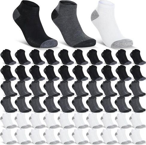 60 Pairs Mens Ankle Socks for Men Women Low Cut Mens Socks Thin Breathable Casual Sock No Show Athletic Sock Unisex Work Sock for Homeless Gifts in Saudi Arabia