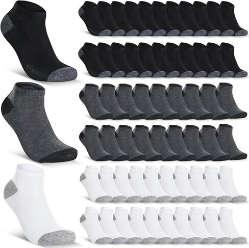 60 Pairs Mens Ankle Socks for Men Women Low Cut Mens Socks Thin Breathable Casual Sock No Show Athletic Sock Unisex Work Sock for Homeless Gifts in Saudi Arabia