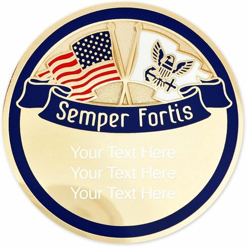 PinMart's Officially Licensed U.S. Navy Challenge Coin - Engravable in Kuwait