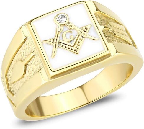YVO Personalized Men's Stainless Steel Masonic Lodge Freemason Ring - Free Engraving in Saudi Arabia