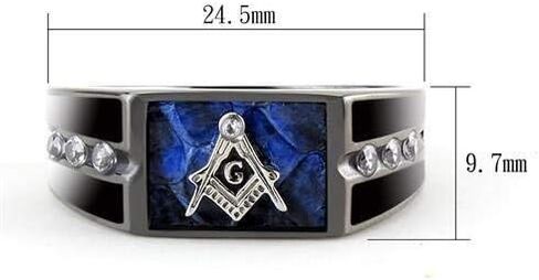 YVO Personalized Men's Stainless Steel Masonic Lodge Freemason Ring - Free Engraving in Saudi Arabia