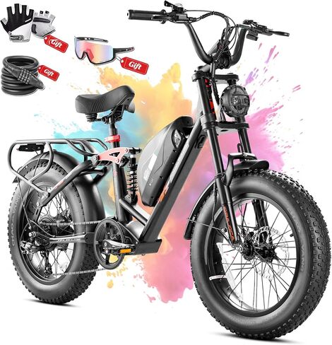 eAhora Terra/Luna 2 Dual Motor Electric Bike for Adults 3000W/1500W 33Mph/31Mph 7-Speed Ebike with Removable 48V 20Ah/15Ah Battery 20'' * 4.0 Fat Tires Ebikes with Dual Hydraulic Disc Brakes in Kuwait