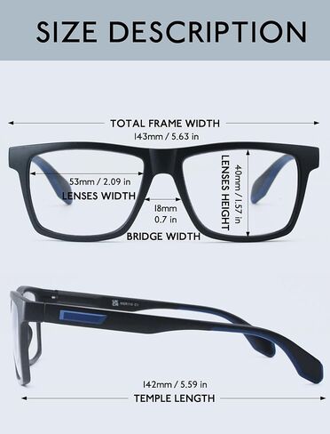 HEEYYOK 1.75 Reading Glasses for Men,Oversized Square Large Readers for Men XL, Comfort Rubber Arm Cheaters Reading Glasses for Men Spring Hinge 4Pack in Saudi Arabia