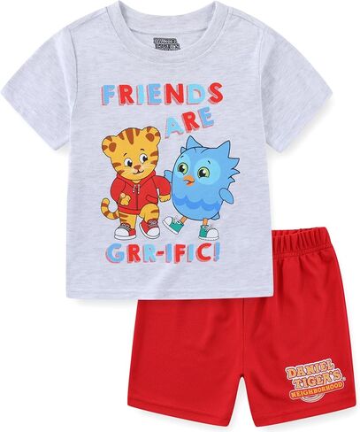 Daniel Tiger's Neighborhood Boys Short Sleeve T-Shirt and Mesh Short Set for Toddler in Saudi Arabia