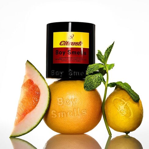 Boy Smells Citrush Candle – Bright Citrus Aroma – Warm Musk Finish – Pomelo Oil – Clean Burning Scented Candle – Long-Lasting Fragrance Throw – Vegan Soy Wax Blend – 8.5oz Glass Jar in Saudi Arabia