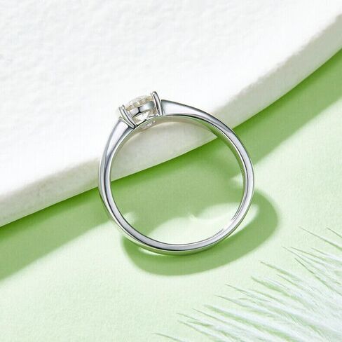 14k White Gold Plated 1 Ct Round Cut White Diamond Engagement Ring for Women Sterling Silver Promise Ring in Saudi Arabia