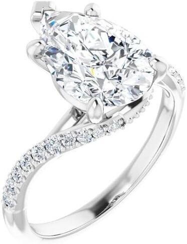 3 Carat Moissanite Engagement Ring 925 Sterling Silver & 10K 14K 18K Solid Gold Twisted Moissanite Ring Christmas Gift for Women in Saudi Arabia