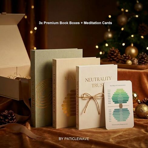 Hollow Book Storage Box Set of 3, Decorative Book Boxes for Coffee Table Styling, Hidden Storage Boxes for Bookshelf & Living Room Decor, Photo & Keepsake Organizer, Blue Beige White in Saudi Arabia