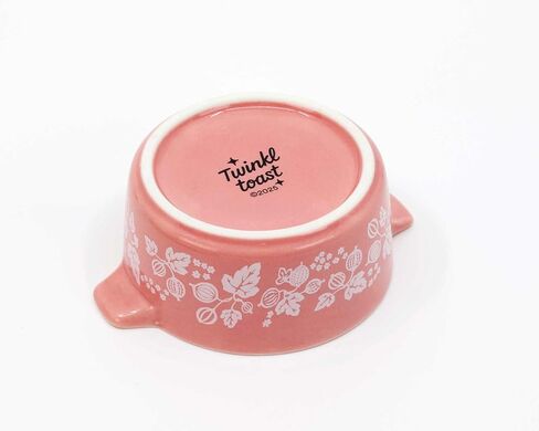Ceramic Trinket Box with Lid – Gooseberry Vintage-Inspired Mini Casserole Jewelry Box, Pink Keepsake Box in Saudi Arabia