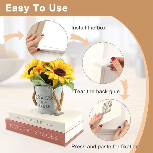 Decorative Books - Set of 2 Boxes for Coffee Table, Bookshelf & Mantel Decor, Modern Aesthetic Fake/Faux Paper Books for Modern Home Decoration, Photo Storage and as a Keepsake Box in Saudi Arabia