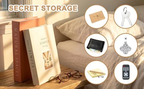 Decorative Books - Set of 2 Boxes for Coffee Table, Bookshelf & Mantel Decor, Modern Aesthetic Fake/Faux Paper Books for Modern Home Decoration, Photo Storage and as a Keepsake Box in Saudi Arabia