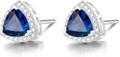 FANCIME Gifts for Women Birthstone Earrings Sterling Silver Leroy Triangle Earrings Birthstone Jewelry for Women,Symbol Balance of Love in Saudi Arabia