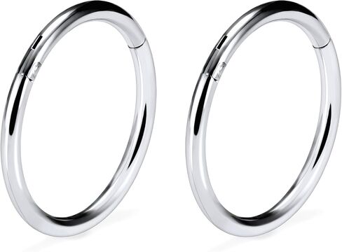 F136 Titanium 20/18/16/14g Septum/Nose/Lip/Cartilage/Helix/Conch/Tragus/Daith Clicker Rings Earrings Surgical Steel Smile Piercings Jewelry for Women Men in Saudi Arabia