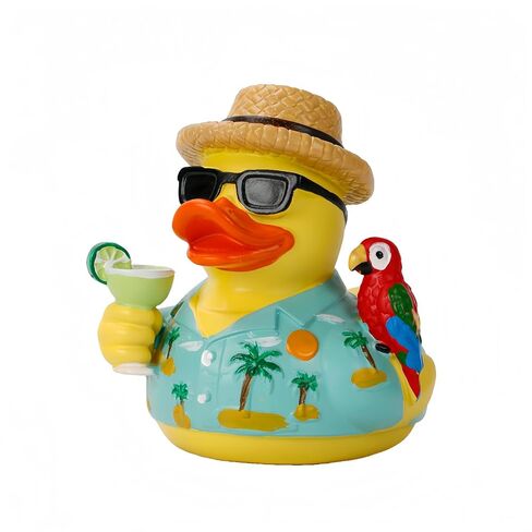OYL Beach Themed Memorial Resin Duck Figurine,Craft Tropical Music Tribute Duck Collectible Decor for Parrotheads, Margarita-Inspired Enthusiasts,Desk Shelf Office Home Decor ﻿ in Kuwait